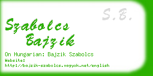 szabolcs bajzik business card